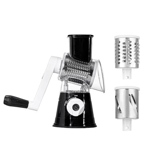 Rallador giratorio manual 3 en 1 con base de succión miniatura 1