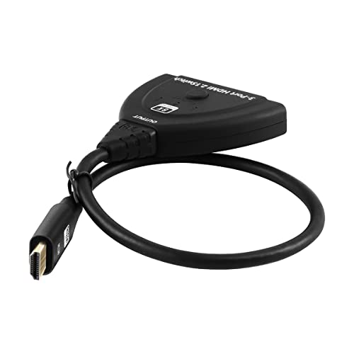 HDMI 2.1 Splitter HDMI Switch 8k 60Hz 4K 120Hz 3 in 1 Out 4;4;4 RGB HDMI Switcher Box 48Gbps High Speed mit Pigtail Kabel unterstützt 8K60Hz 4K120Hz 4K60Hz für PS4/5 Roku Xbox TV Monitor