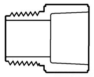 836-040 4in SXM Adapter PVC SCH-80 SPEARS MFG. CO. 9338