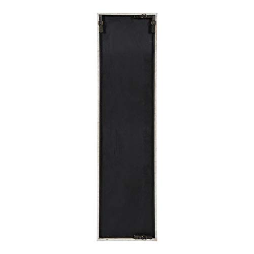 Kate and Laurel Tolland Decorative Wooden Panel Wall Mirror, 12" x 48", Rustic Brown, Farmhouse Windowpane Accent Piece