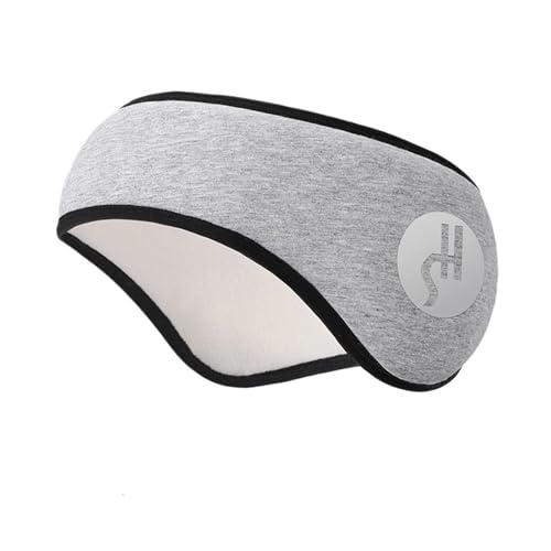Solid Color Plush Earmuffs for Winter, Windproof Sports Ear Warmers for Men and Women, Fashionable Gift(Gray baidi)