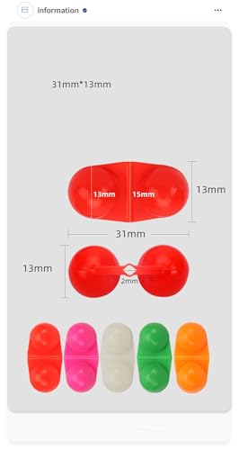 Kit 70 piezas de cuentas con cascabel para pesca miniatura 2