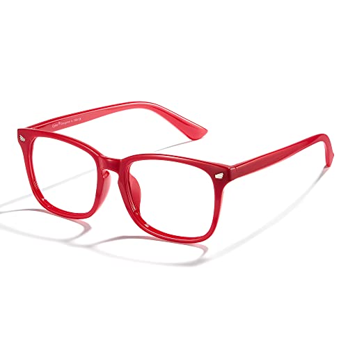 Image of Cyxus Blue Light Glasses Men Women Reduce Eye Strain UV400 Protection 8082 | Eye Protection,Classic Sqaure Frame,Ideal for Computer Screen Office Work Daily Wear