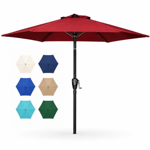 SimpleLux 9ft Outdoor Patio Umbrella for Garden Deck Backyard Pool, Red by SimpleLux - Used condition - US$24.95
