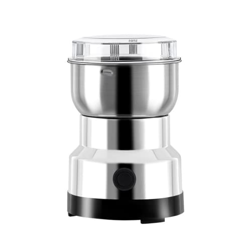 Molinillo de café eléctrico de 280W, molinillo de semillas de lino nuez pimienta especias semillas de café y otros con cuchillas de acero inoxidable, 160 x 93 mm