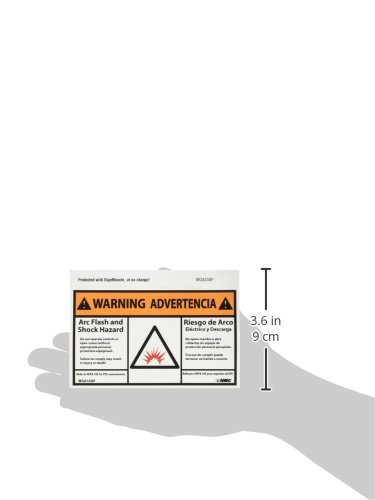 Etiqueta bilingüe de advertencia de arco flash de 5 x 3 pulgadas 4