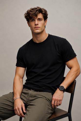 Image of INKKR Men's Solid Round Neck Half Sleeve Classic Cotton Bio-wash T-Shirt Combo | Crew Neck Cotton Tshirt for Men Combo