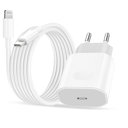 iPhone Schnellladekabel Original MFi Zertifiziert iPhone Ladegerät Lightning Ladekabel für iPhone 14 13 12 11 Pro Max Plus Mini Xs Xr X SE iPad 25W USB C Adapter Charger Schnellladegerät mit Kabel 1M