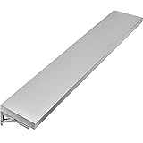 Happybuy Stand Shelf with Stainless Steel Frame and Surface Board for Concession Trailer Serving Window, 70.8' L x 11.4' W, Silver