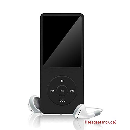 Loijon Leitor MP3 / MP4 Leitor de música de 64 GB Leitor de música MP3 portátil com ecrã de 1,8 ''