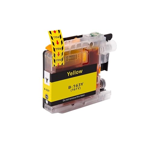 Cartouche LC161 LC163 encre jaune pour Brother MFC-470DW sans taches ni bavures