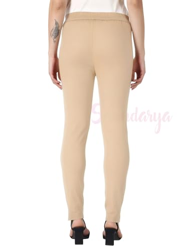 Image of Saundarya Women's Regular Fit Stretchable Cotton Trousers Pants