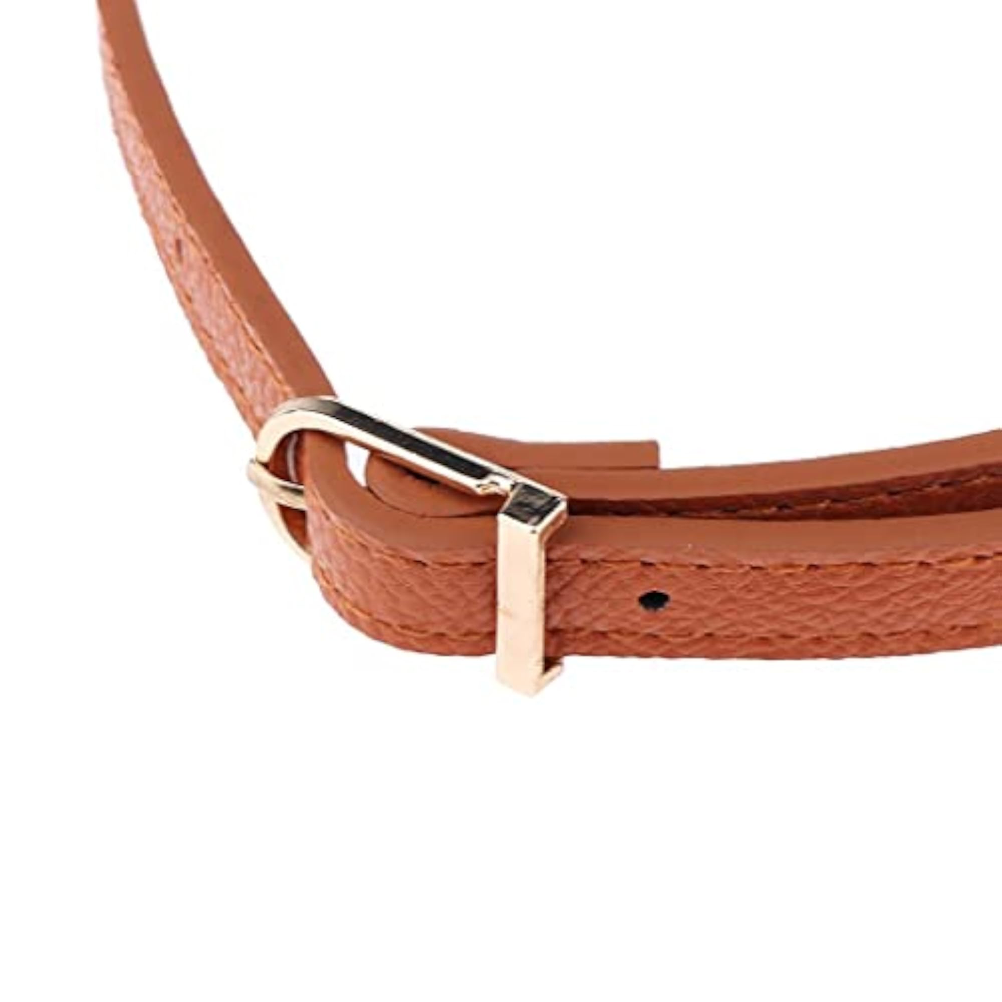 Adjustable Leather Shoulder Bag Strap Belt with Lobster Clasps, Ocher Gold