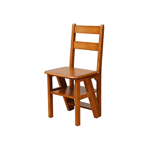 Silla de escalera plegable de madera maciza con 4 capas para cocina casera 4
