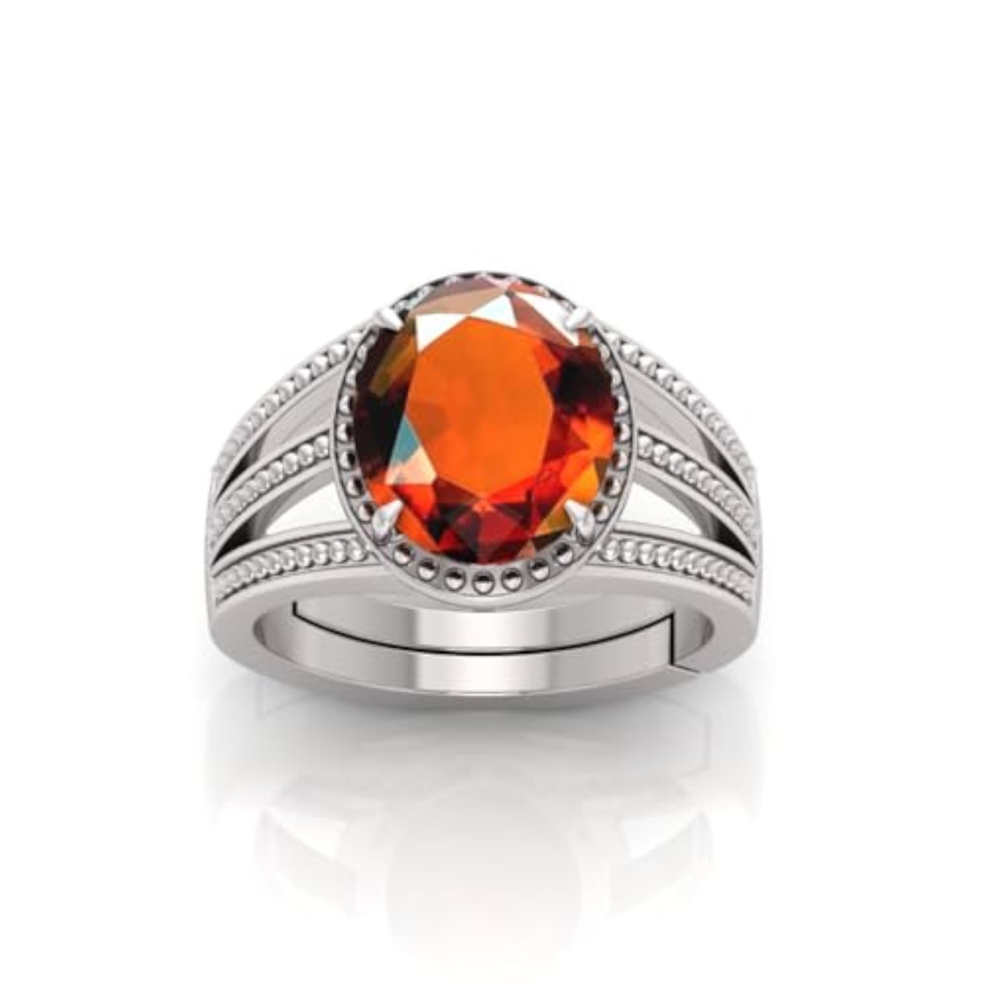 7.25 Ratti Gomed Garnet Adjustable Ring, Certified