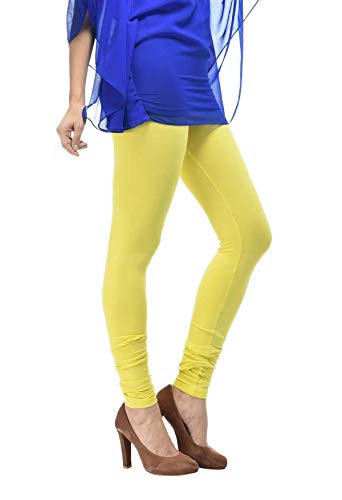 Image of Frenchtrendz Women's Cotton Spandex Stretchable Mid Rise Slim Fit Churidar Leggings Pull On