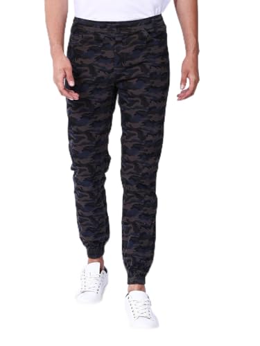 Image of The Indian Garage Co Men Slim Fit Solid Mid-Rise Joggers
