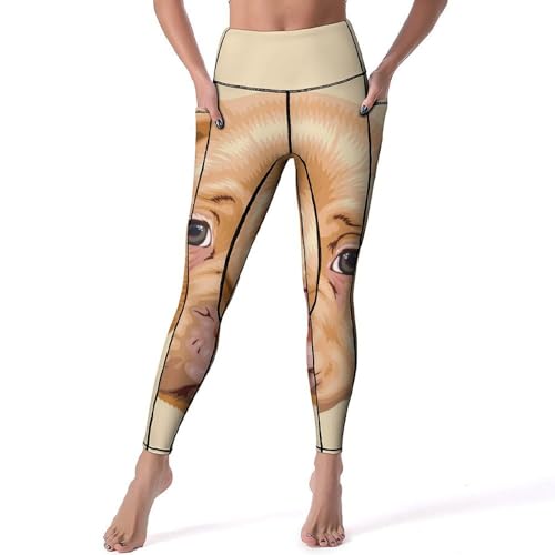 Pantalon de sport taille haute anti-glisse legging femmes dessin animé fitness gym jogging S