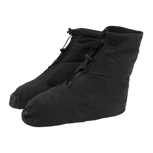 Cubrecalzados antideslizantes resistentes al desgaste para viaje y uso al aire libre, protectores impermeables ligeros para botas, para hombre y mujer, color negro miniatura 1
