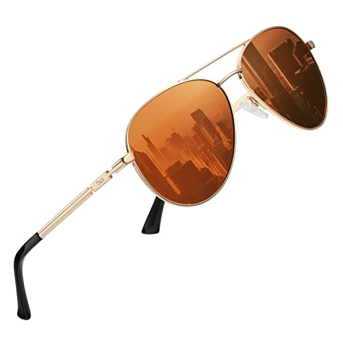 Image of DUCO Aviator Sunglasses Polarized for Men Women 3025K | UV400,Metal Frame, Durable and Sturdy,Comfortable, for Driving Daily, Golf, Fishing