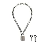 Destiny Love Padlock Choker Collar Necklace with Lock and Two Keys Lock Necklace with Black Box for Women and Men (G, 16)