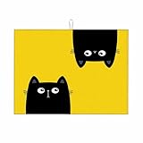 Tapis Égouttoir À Vaisselle Ligne De Jeu pour Chat Antidérapant Absorbant Tapis De Table, pour Assiettes, Cuisine, L'Évier Étagère, 41x46cm