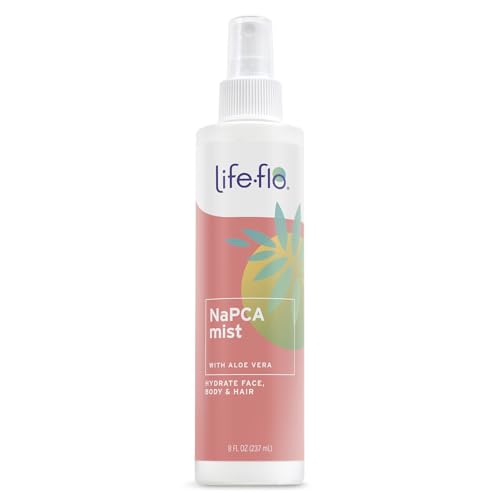 LIFE-FLO NaPCA Hydrating Mist for Skin Care and Hair Care - w/Sodium PCA, Aloe Vera Gel - Face Moisturizer, Makeup Setting Spray, Refreshing Hair and Body Mist, All Skin Types - 60-Day Guarantee, 8oz