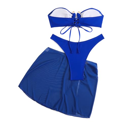 Bandeau sans bretelles chic et son cache-maillot de plage
