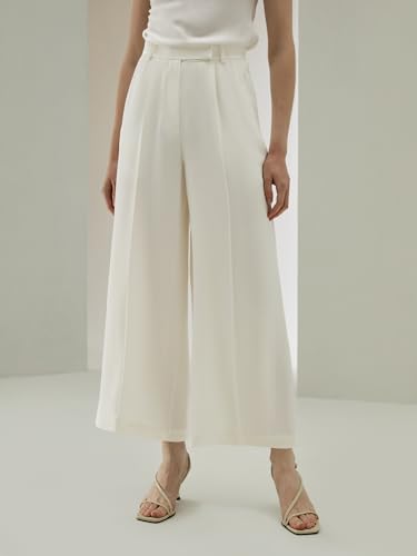 LilySilk Silk Pants for Women Casual 100% 30 Momme Heavy Silk Trousers Wide-Leg Lightweight Versatile Lounge Pants3