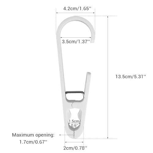 5 Stück Wäschehaken Clips, Tragbare Schrank Organizer Klemmen, Multifunktionale Socken-/Stiefel Kleiderbügel Clips für Badezimmer Kleiderschrank Küche Büro