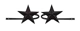 LL Home Metal Star Curtain Holdbacks, Set of 2