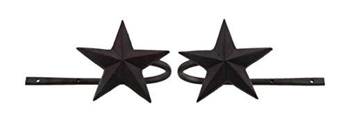 LL Home Metal Star Curtain Holdbacks, Set of 2