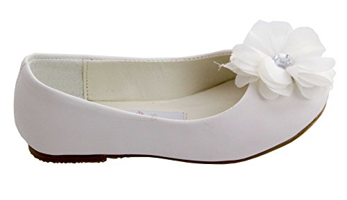 Cinderella Shimmer Flats (Childrens 11, White)2