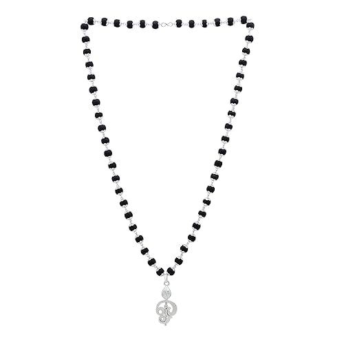 Lord Murugan Pendant with Silver Cap Karungali Mala | 54 Ebony Beads | Govt Certified | Spiritual Jewellery, Pooja, Meditation, Healing Energy | For Men & Women (Lord Murugan Vel Pendant)-picture-43