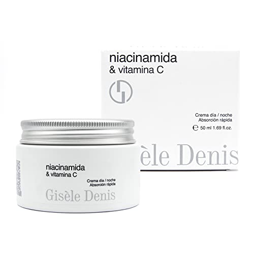 GISÈLE DENIS - Crema Facial Niacinamida y Vitamina C 50 ml, Crema Regenerante y Aclarante, Crema Antiarrugas, Aporta Firmeza y Luminosidad, Tacto Ligero y Rápida Absorción, Unifica el Tono
