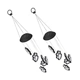 Conception unique : dotée d'un charmant combiné avec des éléments de éolien, cette lampe solaire sert à la fois de pièce décorative et de solution d'éclairage fonctionnelle, lampe suspendue de jardin solaire, éolien décoratif en forme de patte