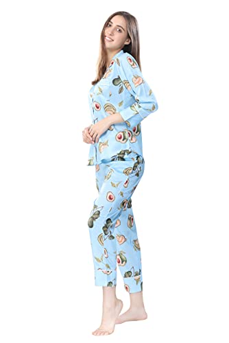 Image of PIU Women's Satin Full Sleeves Nightsuit Set