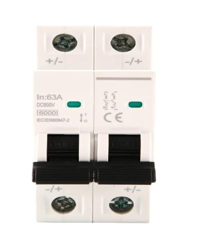 Disyuntor fotovoltaico de 2P DC 600V y 20A para seguridad solar