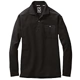 [バートル]BURTLE 長袖ポロシャツ(ユニセックス) 665 ストレッチ 消臭 ブラック 6L