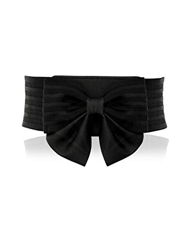 YALEMEI - Ceinture élastique pour femme - Adorable accessoire de robe - Noir - Taille M Cover