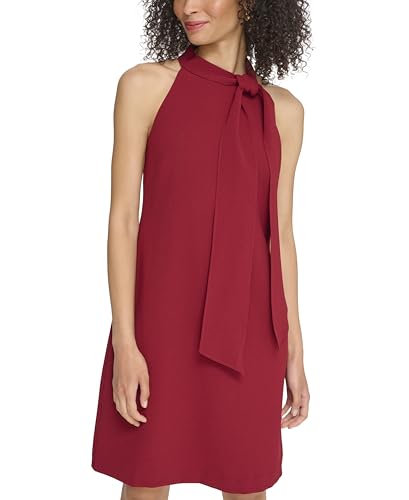 Image of Vince Camuto Women's Sleeveless Halter Tie Neck Shift Mini Dress