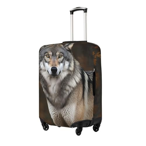 Wild Wild Gray Wolf Luggage Cover for Suitcase TSA Approved Elastic Suitcase Cover Anti-Scratch Travel Luggage Protector Cover Washable Trolley Case Cover Fit 18-32 Inch Luggage X-Large2