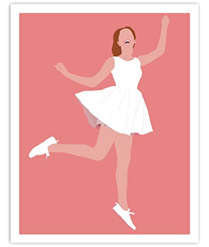 Printsmo, Tiny Dancer, Pink Ballerina Minimalistischer moderner Kunstdruck Poster, zeitgenössische Wandkunst für Heimdekoration, 27,9 x 35,6 cm, ungerahmt Cover