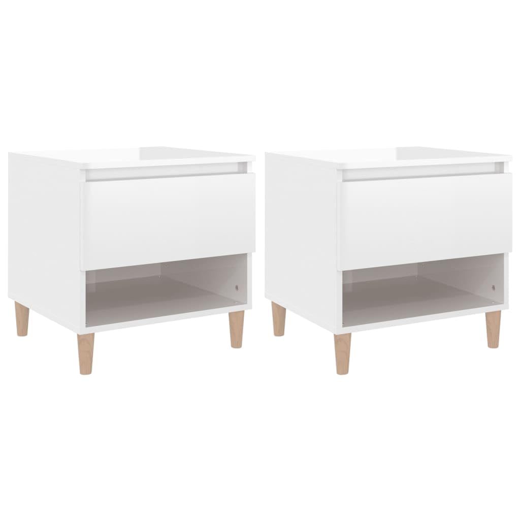Elegante Nachttische aus Holzwerkstoff mit Stauraum, stabilem Oberteil und Wandhalterung für Wohnzimmer & Schlafzimmer