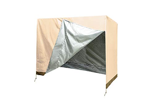 Patio Swing Cover, Porch Swing Cover, Swing Canopy Replacement Cover, 3 Seater Hammock Glider Cover, Patio Furniture Cover,Heavy Duty, Weather Resistant, Big Size87â€Lx49â€Wx67â€H (Beige)