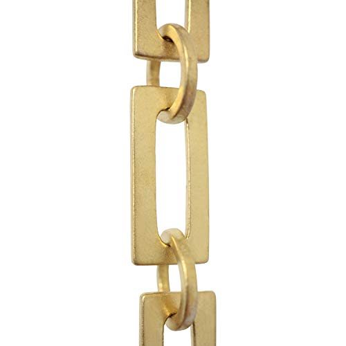 Image of RCH Hardware CH-12-AD-3 Decorative Solid Chain for Hanging Chandeliers and Pendant Lighting-Rectangular and Circular Design Unwelded Links