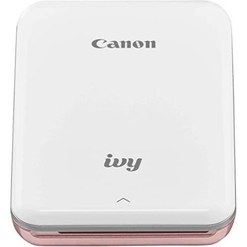 Canon Electronics Ivy Mini Smartphone Photo Printer Rose Gold Bundled With Zink Photo Paper 100 Sheets + Photo Album + Pouch + & More Complete Accessory Bundle #TOP2