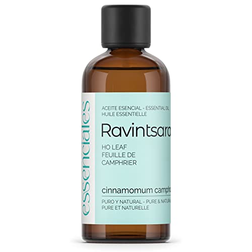 Essenciales - Aceite Esencial de Ravintsara/Alcanforero, 100% Puro, 100 ml | Aceite Esencial Cinnamomum Camphora