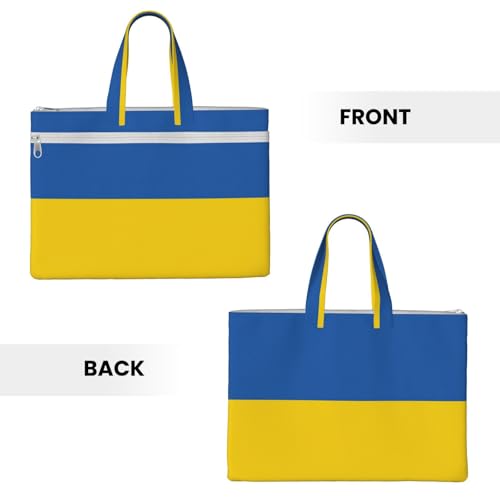 Flag Of Ukraine Canvas Document Bag Briefcase For Professionals And Executives3