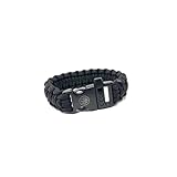 Beretta Survival Bracelet Black with Built-in Whistle
